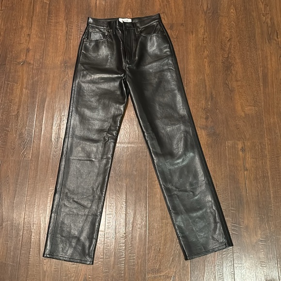 AGOLDE Recycled Leather 90s Pinch Waist Pants - Picture 6 of 7
